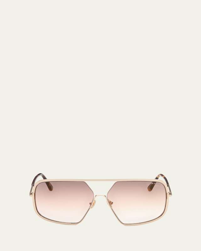 Warren Square Metal Semi-Shield Sunglasses